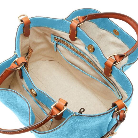 Dooney & Bourke Pebble Grain Large Barlow Bag - Sky Blue - Picture 3 of 12